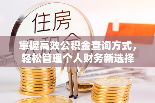 宁陕掌握高效公积金查询方式，轻松管理个人财务新选择