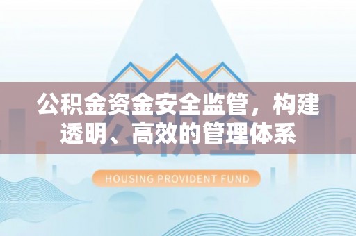 宁陕公积金资金安全监管，构建透明、高效的管理体系